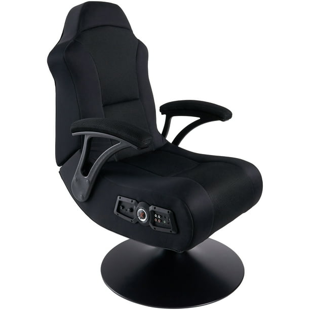 X Rocker XPro 300 Black Pedestal Gaming Chair Rocker with Builtin