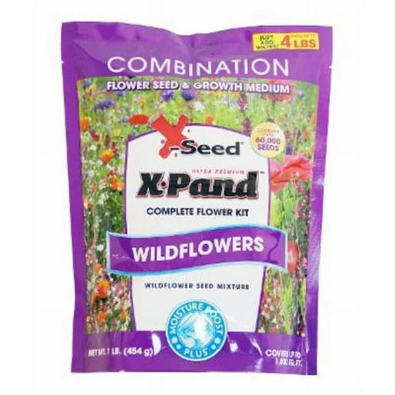 X-Seed 440AS0084UC 1 lbs X-Pand Ultra Premium Wildflowers Seed Instant Flower Kit