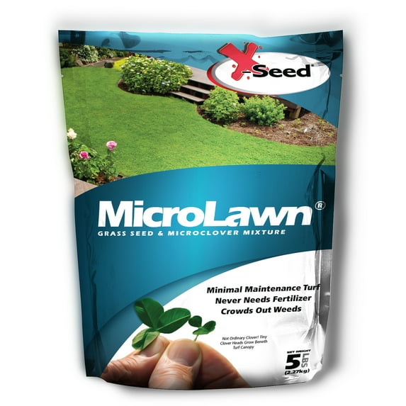 X-Seed 440AS0135UCT144 5 Lb MicroLawn Grass Seed and Microclover Mixture
