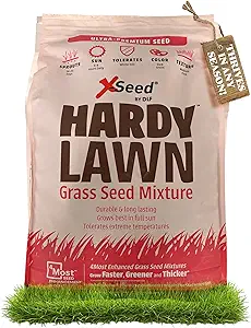 X-Seed Hardy Lawn Grass Seed Mixture - Durable, Long-Lasting Lawn Solution for Full Sun, Withstands Extreme Temperatures & Heavy Traffic, Ideal for Backyards, 20 lbs.