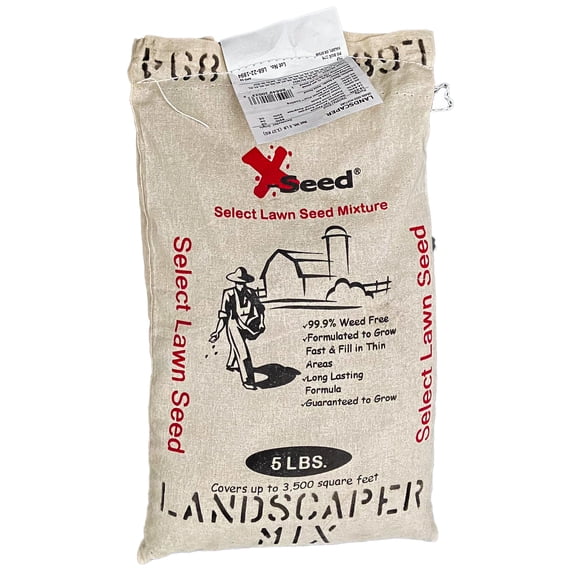 X-Seed Landscaper Mixture Grass Seed  All-Purpose Mix, Grass Seed for Lawn, & Erosion Control  Thrives in Many Conditions, Low-Maintenance  5 lbs. Bag