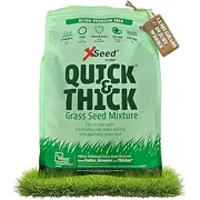 X-Seed Ultra Premium Quick and Thick Lawn Seed Mixture   Rapid Germination for Any Lawn, Dense Coverage in Sun to Shade, High-Traffic Areas, Fescue, Kentucky Blue, Perennial Ryegrass Blend, 7lb Bag