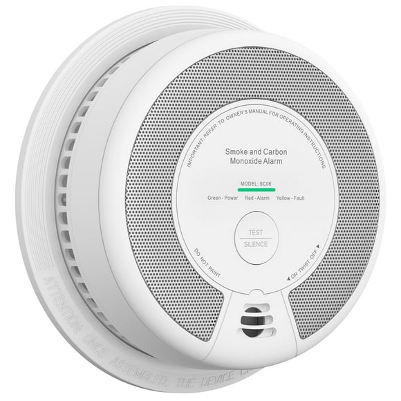 X-Sense 2-in-1 Smoke Detector Carbon Monoxide Detector Combo 10 Year Battery, Wireless Fire & CO Alarm, SC06, 1-Pack