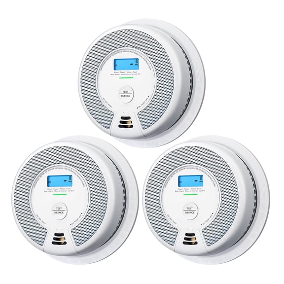 X-Sense 2-in-1 Smoke and Carbon Monoxide Alarm with Display, 10-Year Battery, Standalone Model, SC07, 3-Pack