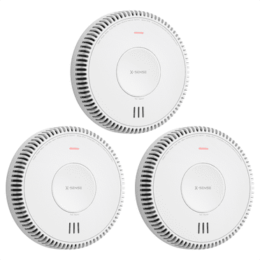 X-Sense Hardwired Combination Smoke and Carbon Monoxide Detector, Hardwired Interconnected Smoke and CO Detector Alarm with Replaceable Battery Backup, XP04, 3-Pack