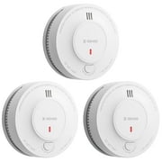 X-Sense Smoke Alarm, 10-Year Battery Fire Alarm Smoke Detector with LED Indicator & Silence Button, 3-Pack