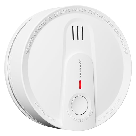 X-Sense Smoke Alarm, 10-Year Battery Life Fire Alarm with LED Indicator, 1-Pack