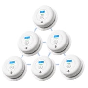 X-Sense Smoke and Carbon Monoxide Alarm Combo, 10 Year Battery, Wireless Interconnected Smoke Detector, Connects Up to 24 Link+ Alarms, 6 Pack, SC01-W