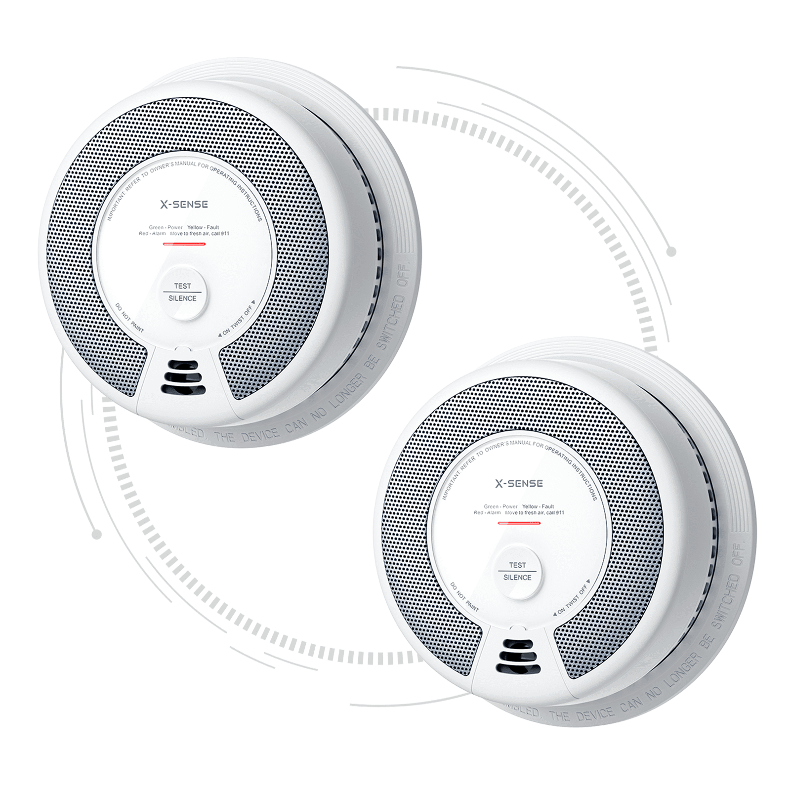 X-Sense Smoke and Carbon Monoxide Alarm Combo, 10 Year Sealed Battery ...
