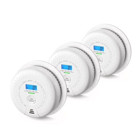X-Sense Smoke and Carbon Monoxide Detector Combo, 10-Year Sensor with Digital Display, Standalone Alarm, Certified to Latest UL Standards, 3 PACK, SC01