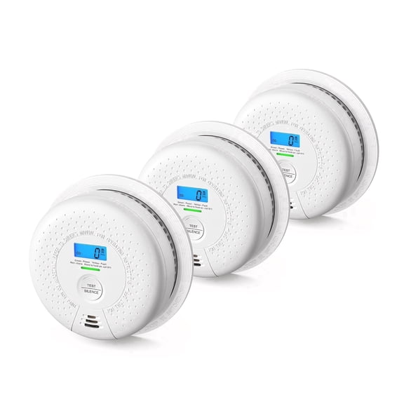 X-Sense Smoke and Carbon Monoxide Detector Combo, 10-Year Sensor with Digital Display, Standalone Alarm, Certified to Latest UL Standards, 3 PACK, SC01