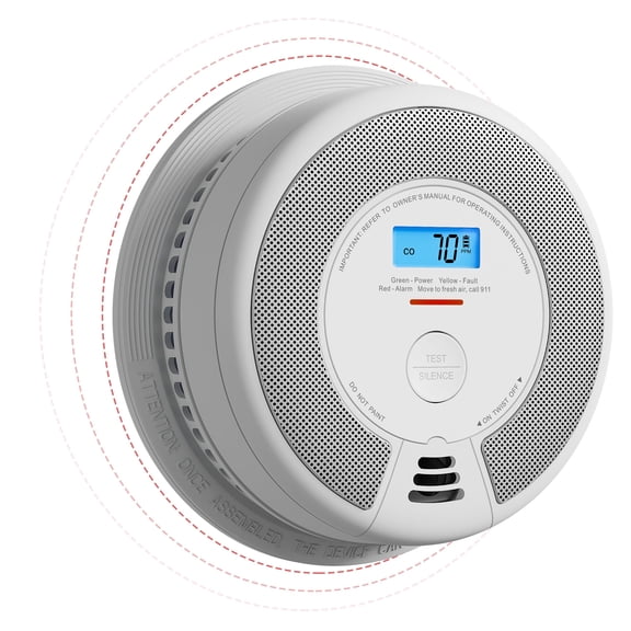 X-Sense Wireless Smoke Detector Carbon Monoxide Detector Combo 10 Year Battery Alarm With Display, Over 820 ft Transmission Range, SC07-W, 1-Pack
