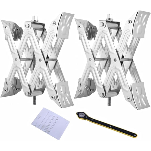 X-Shaped RV Wheel Chock Fit 4.13" to 13.4" Camper Wheel Chock Stabilizer Scissor with Accessories Pair for Travel Trailer, Heavy Duty Tire Wheel Chock Scissor Locking X Chock, 2Pack