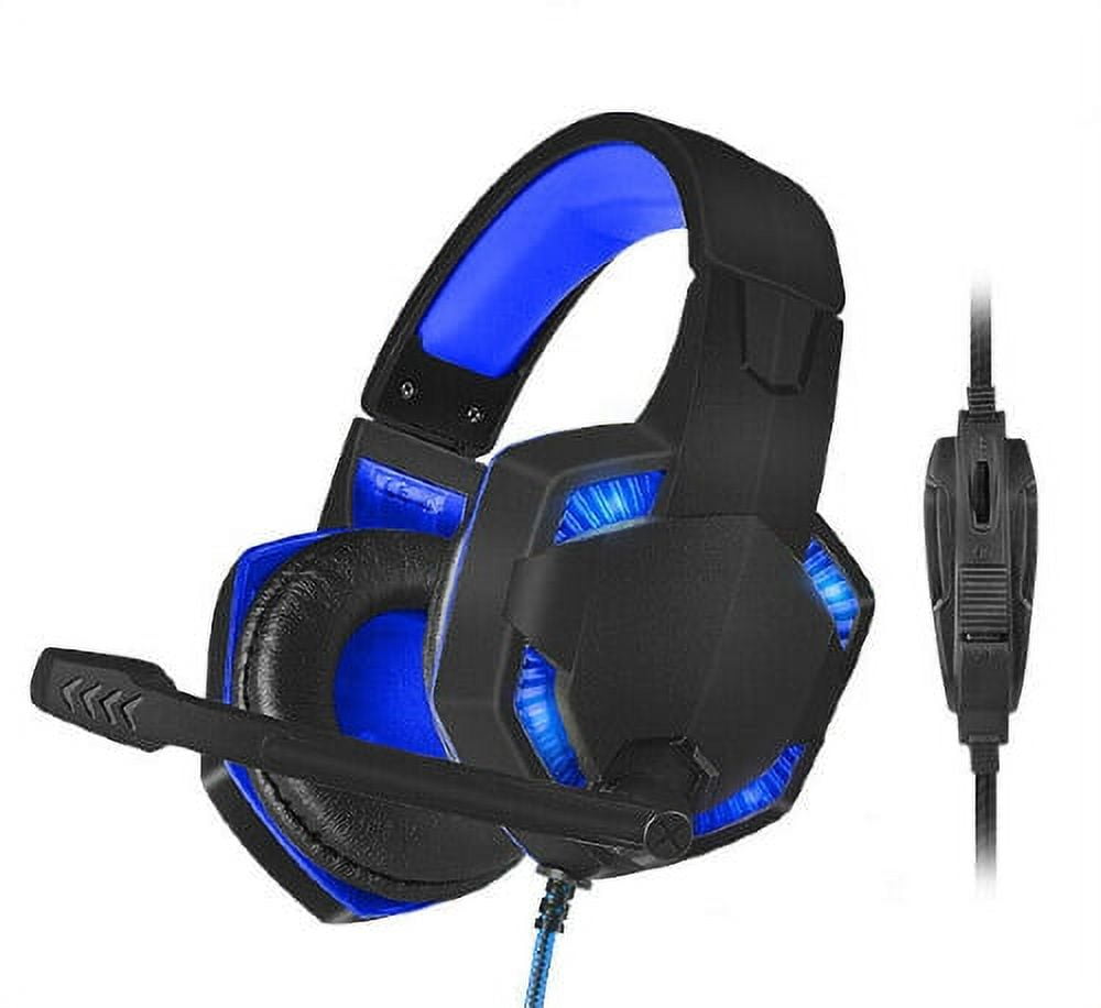X Shooter Gaming USB Headset with Mic Supports Xbox PS4 Switch Blue