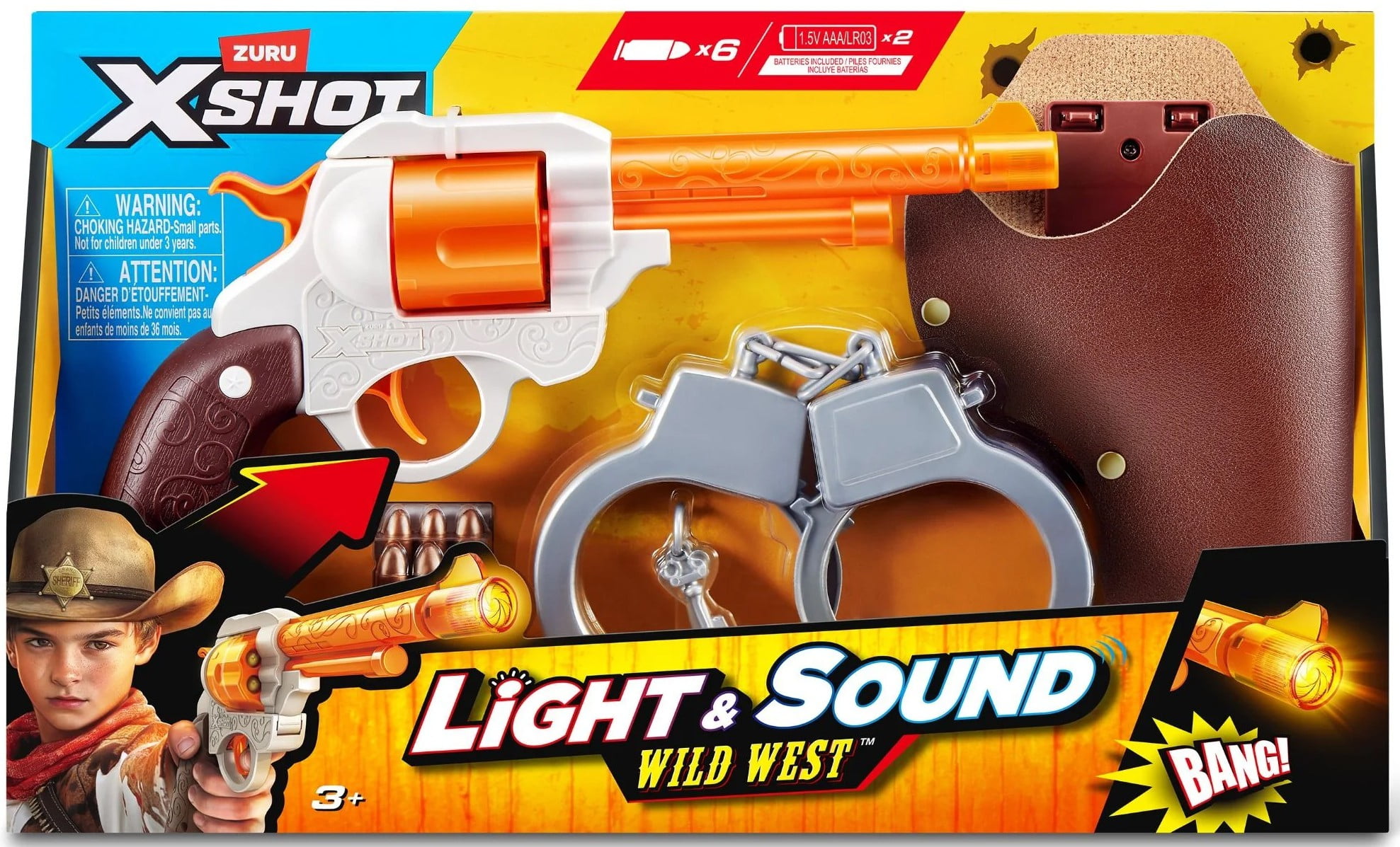 X-Shot Light & Sounds Wild West Roleplay Set [Blaster, Handcuffs & Holster]  - Walmart.com
