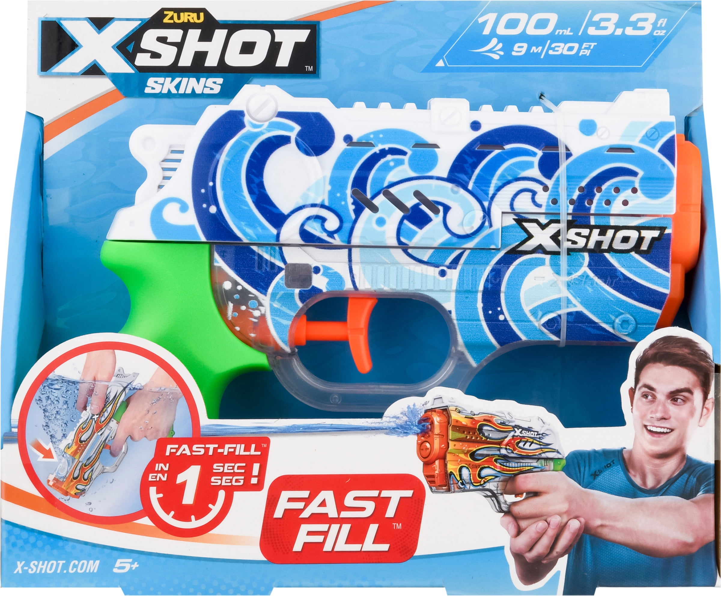 X-Shot Water Fast-Fill Skins Nano Water Blaster Toy - Hydra by