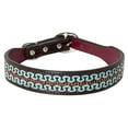 thumbnail image 1 of X Small Strong Genuine Leather Dog Collar Brown Hand Tooled Hilason, 1 of 5