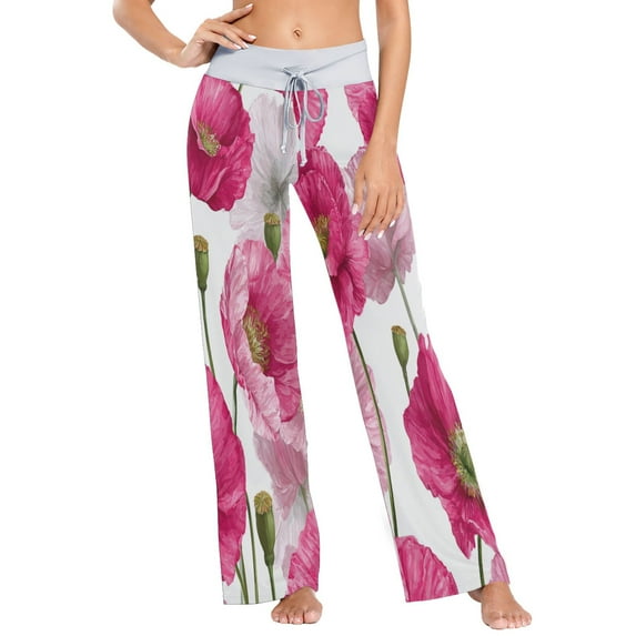 X-Small Women's Comfy Casual Pajama Pants Stretch Fabric Suitable for Yoga Pants Hippie Pants,The Best Holiday Gifts for Women Poppy