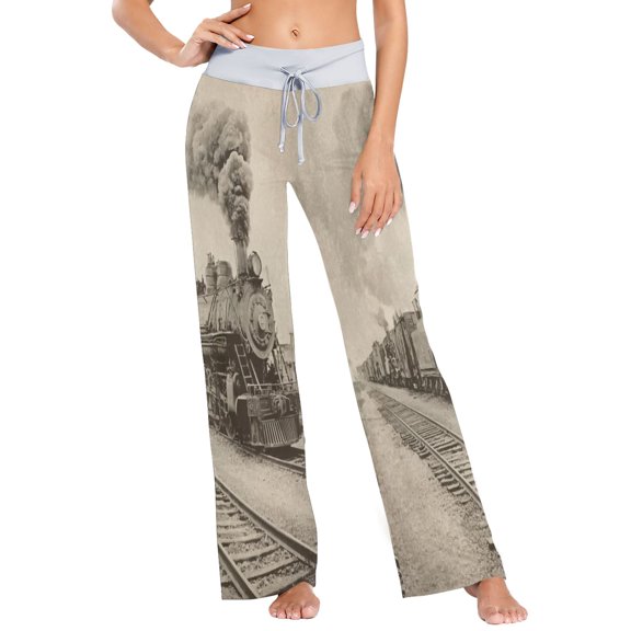 X-Small Women's Comfy Casual Pajama Pants Stretch Fabric Suitable for Yoga Pants Hippie Pants，The Best Holiday Gifts for Women Railway Track