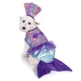 thumbnail image 1 of X-Small Zack & Zoey Iridescent Mermaid Costume for Dogs fits 8" Back Length, 1 of 4