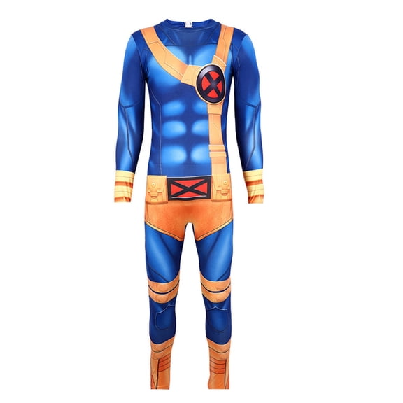 X-Superhero Zentai Suit, X-Superhero Jumpsuit, X-Superhero Role Play Bodysuit, X-Superhero Halloween Costume, X-Superhero Men 2 Styles Superhero Full Body Zentai Jumpsuit Halloween Cosplay Costume, L