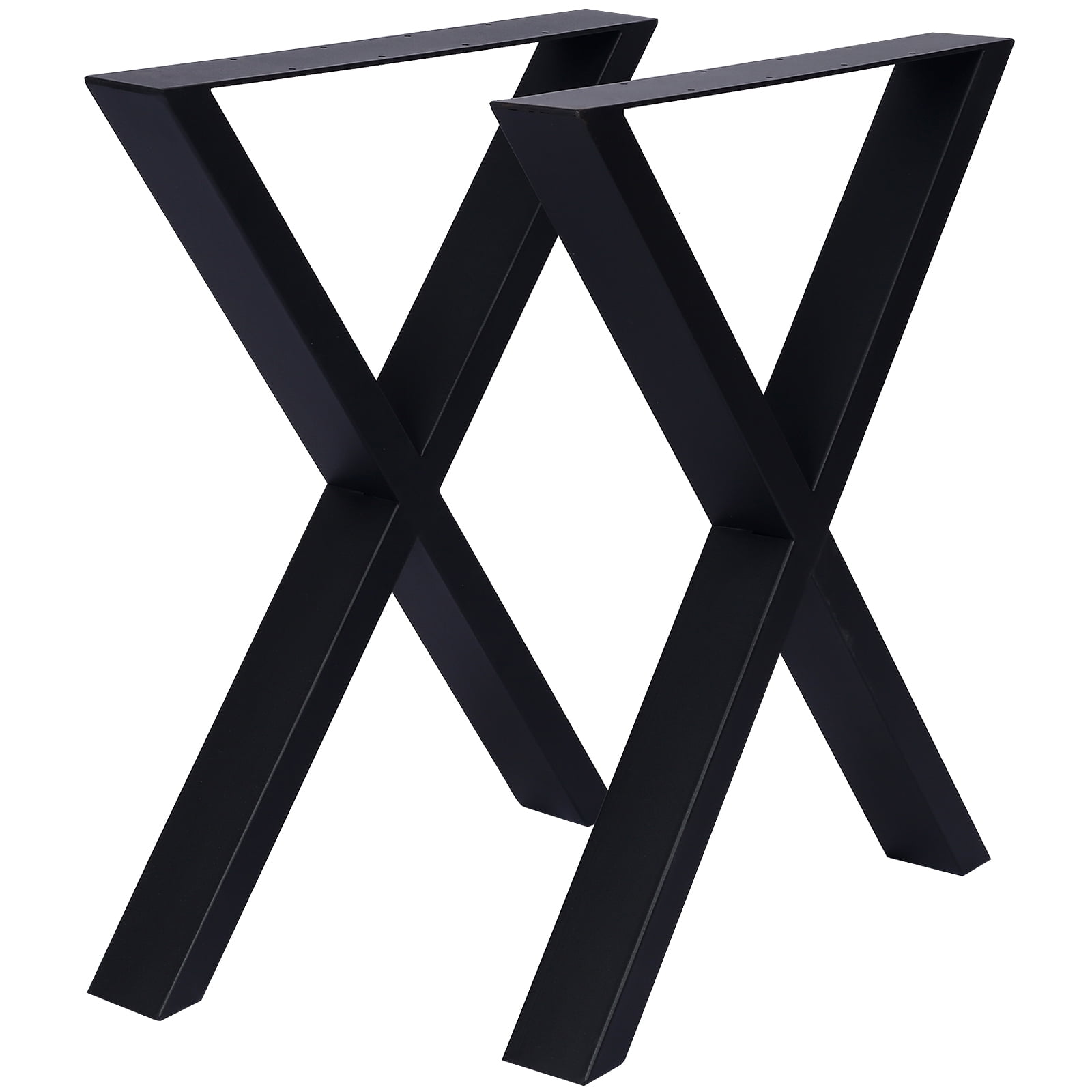 X Table Legs 28X 24", Wide Metal Table Legs, Heavy Duty Steel Desk Legs Table Leg Dining Table Legs Coffee Desk Leg, Set of 2