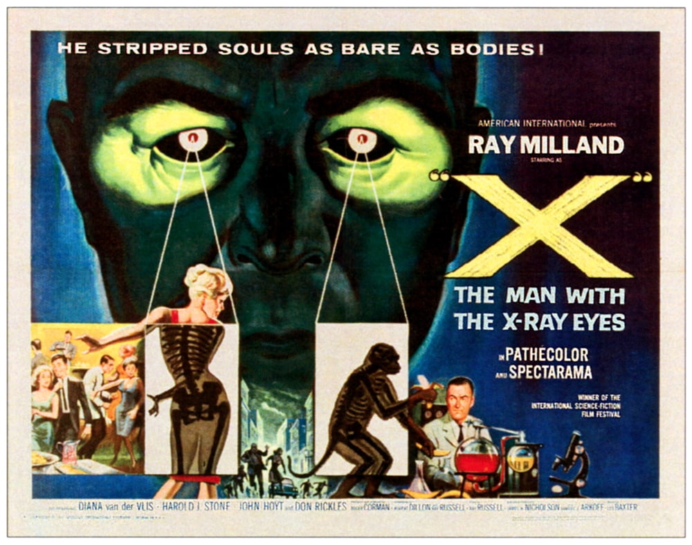 X The Man With The X-Ray Eyes Canvas Art - (28 x 22)