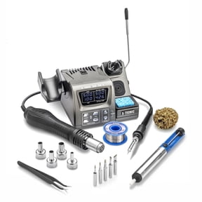 X-Tronic 7040-PRO-X 775 W Compact Hot Air Rework Soldering Iron Station | C/F, 0-30 Min Sleep, Calibration & More