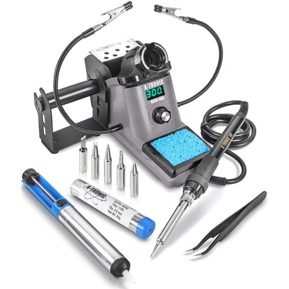 X-Tronic 9080-XR3 110 W Medium Gauge Soldering Iron Station | 0-30 Min Sleep, C/F, Accessories & More