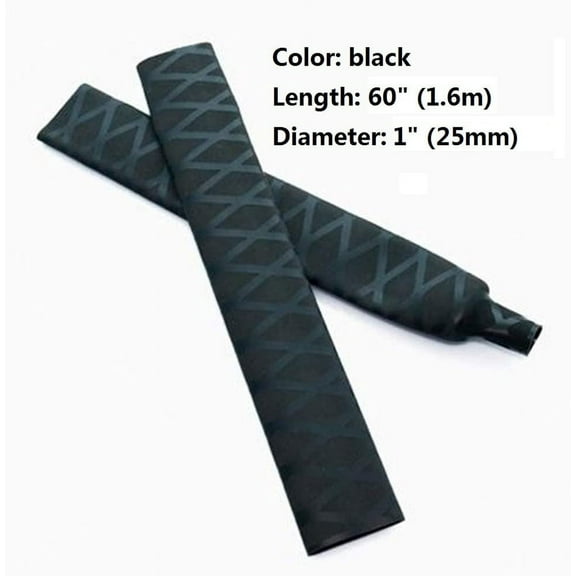 X-Tube Heat Shrink Tube, Antiskid Waterproof Insulating Durable, 60" Length, 1" Diameter, Black