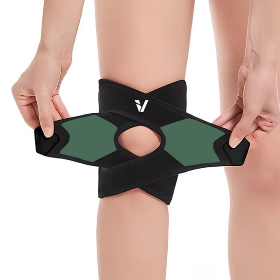 X-Type Cross Strap Sports Knee Brace with Side Stays for Professional Patella Support Adjustable Compression Wrap for Jogging Cycling Training