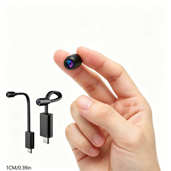 X USB Hose Super Full HD Wireless Battery Camera, Portable Adhesive Mount, No Wiring No Drilling, Mobile Remote View for Baby Pet Monitoring, Indoor Home & Car Reversing