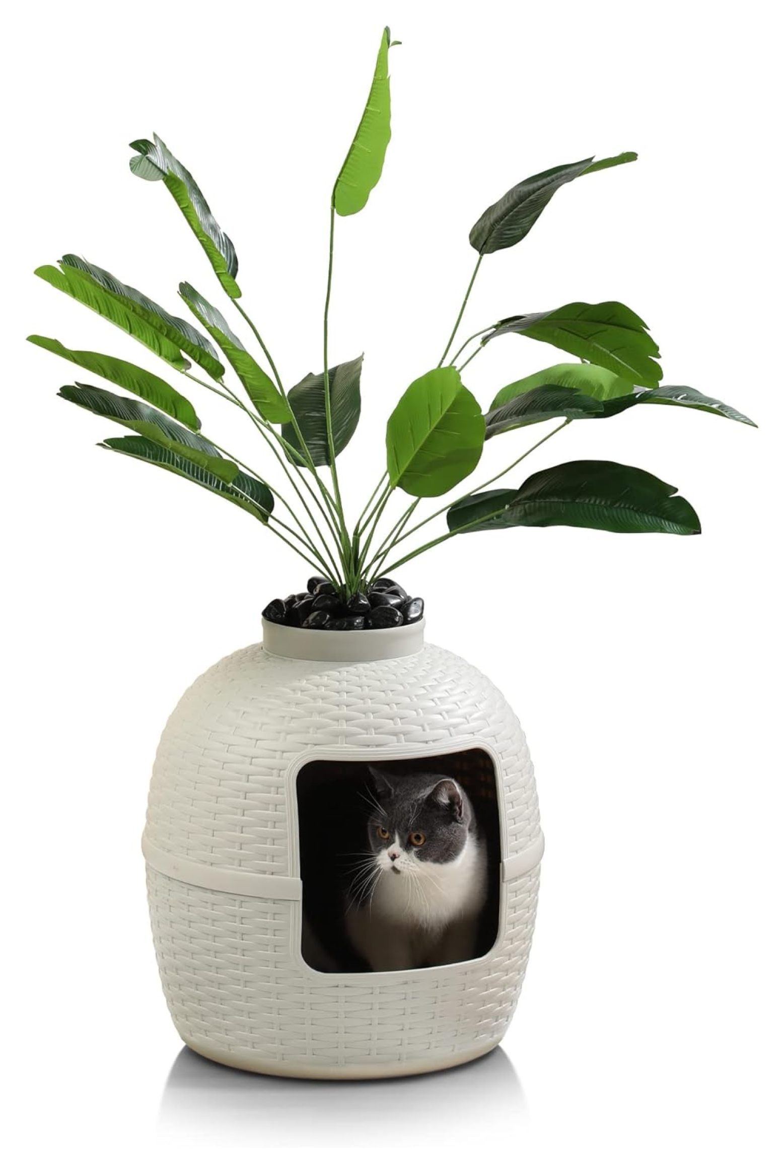 Hidden Plant Litter Box, Large Cat Litter Box Furniture with Odor