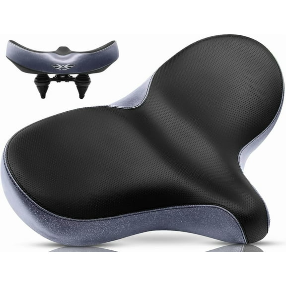 X WING Adult Universal Bike Saddle Seat w/ Foam Pad Comfort Cushion, Black