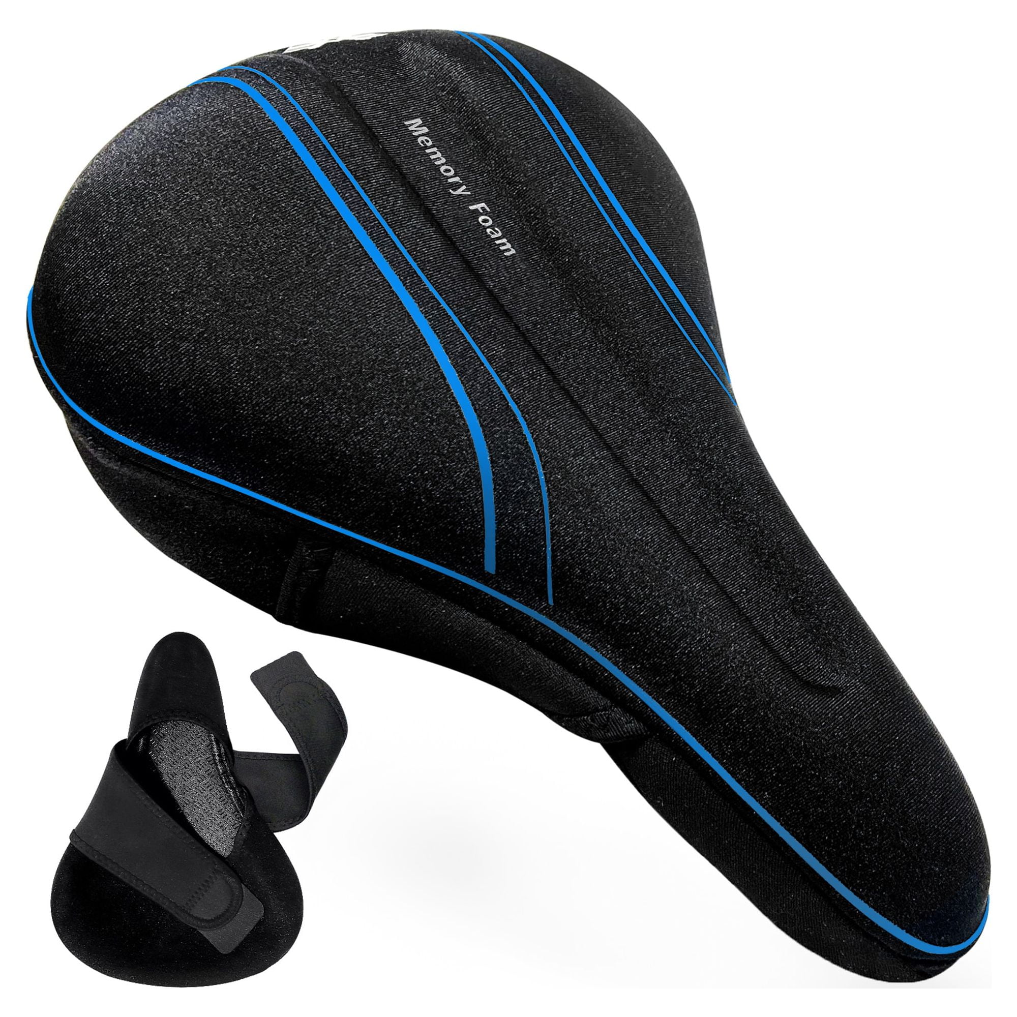 Exercise Bike Seat Cushion with Back Support Replacement Soft Cycling Bicycle  Saddle Cover for Recumbent Bike Adult Bicycle