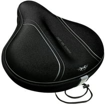 X WING Bike Seat Cushion, Gel Padded Bicycle Seat Cover for Men & Women Comfort, Ultra-Soft Saddle Cushion, Wide Bike Seat Cover Fits with Peloton, Exercise, Stationary, Indoor Outdoor (‎12" x 11")