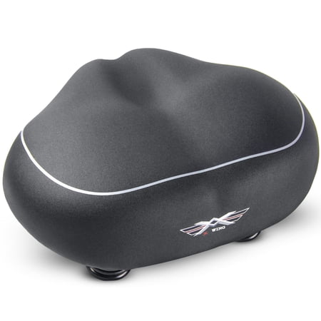 X WING Evoride Noseless Bike Seat for Men & Women - Extra Thick Bike Seat Cushion - Bicycle Seat Fits City, Electric, Stationary, & Peloton Bikes - Bike Saddle Eliminates Numbness & Ensures Stability