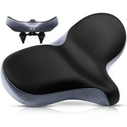 X WING Mega Bike Saddle Replacement Seat for Adults, Men & Women | Comfortable Padded Cushion, Ergonomic Design & Spacious Seat | Fit for Electric, City, Stationary, Exercise Bicycles & Beach Cruisers