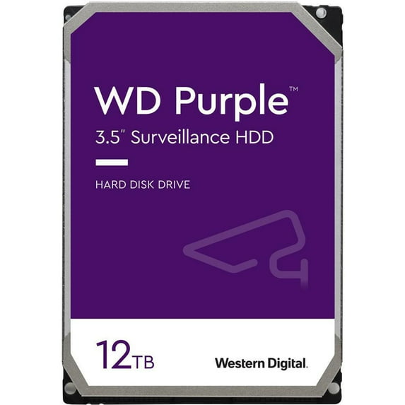 X Western Digital Purple WD121PURZ 12TB 7200 RPM 256MB Cache SATA 6.0Gb/s 3.5" Internal Hard Drive