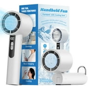 X XBEN 100 Speed Cooling Portable Small Fan&Handheld Fan,Foldable Desktop Fan, USB Rechargeable And Quiet Personal Fan For Home,Office, Travel & Outdoor Use (White)
