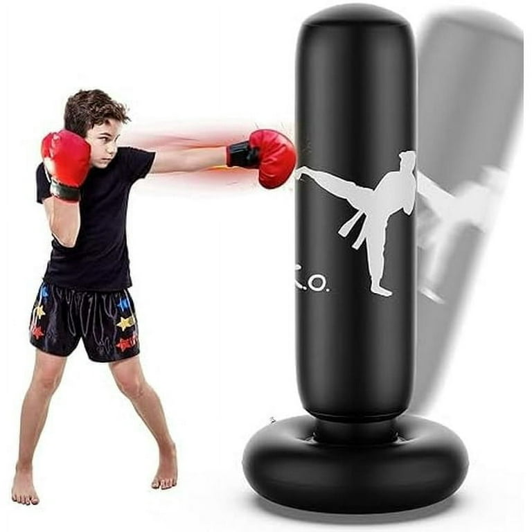 X XBEN Punching Bag for Kids, 66 Inch (160CM) Inflatable Punching Bag, Free  Standing Punch Bag for Training Karate Taekwondo MMA, Release Stress