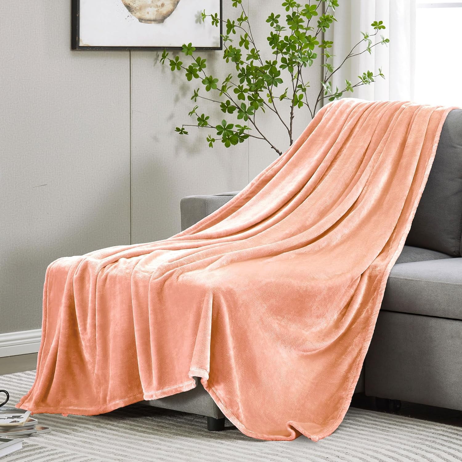 XXBEN Soft Fleece Throw Blanket for Couch Bed Sofa Kids Room 60x80 Inches Pink Versatile Durable Walmart