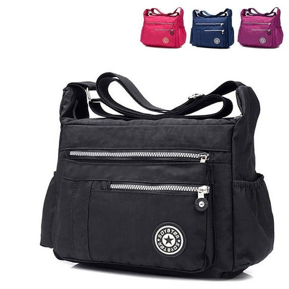 X XBEN Waterproof Crossbody Purses for Women, Crossbody Bags for Women, Shoulder Purse Messenger Bag Lightweight Pocketbooks (Black)