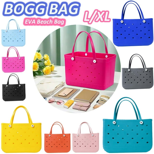 X/XL Eva Beach Bogg Bag Waterproof Extra Large Tote Bag Beach Basket Women Picnic Handbag 48cm