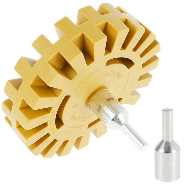 Heavy Duty Rubber Eraser Wheel 4” Inch Pad , Adhesive Remover, Vinyl