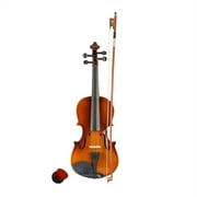 X Xhtang New 3/4 Acoustic Violin Case Bow Rosin Natural
