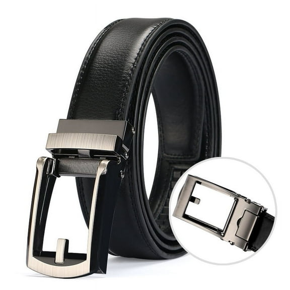 X Xhtang New Style Comfort Click Belt for Men Automatic Adjustable Perfect Fit Belt Black 47inch,Black