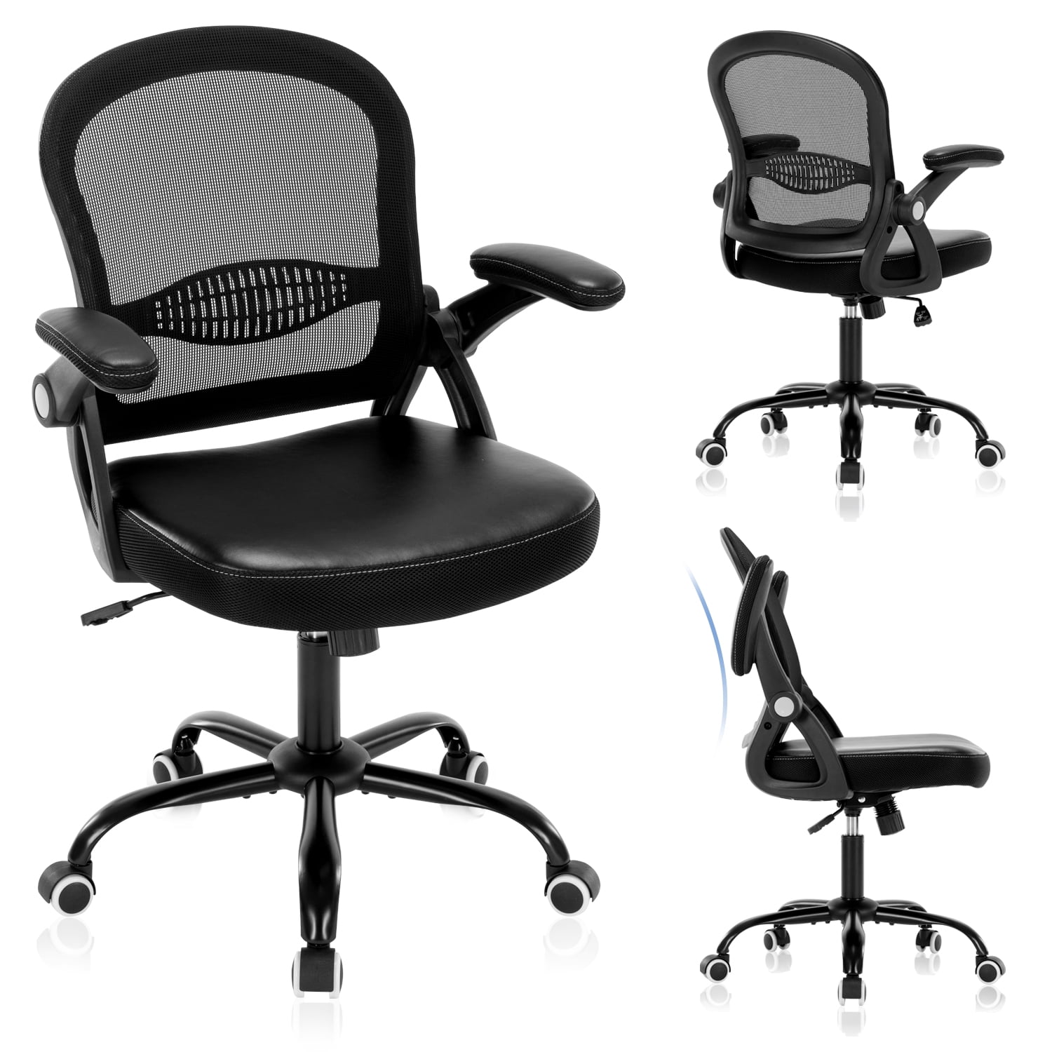 X Xishe Ergonomic Office Chair, Comfort Home Chair, Lumbar Support Computer Chair with Flipup