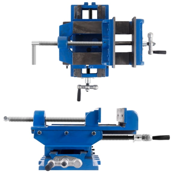 X-Y Clamp Machine with Adjustable Design, 6" Jaw Width Grade Drill Press, Sturdy Cross Slide Drill Press Vise, 6" Cross Slide Vise Drill Press Metal Bench Clamp Vise for Woodworking Clamp Machine