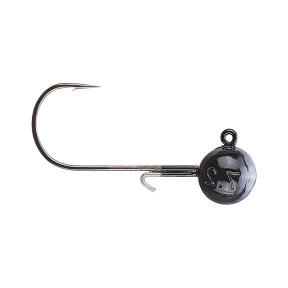 X ZONE LURES TUNGSTEN BALL HEAD JIG BLACK 3PK
